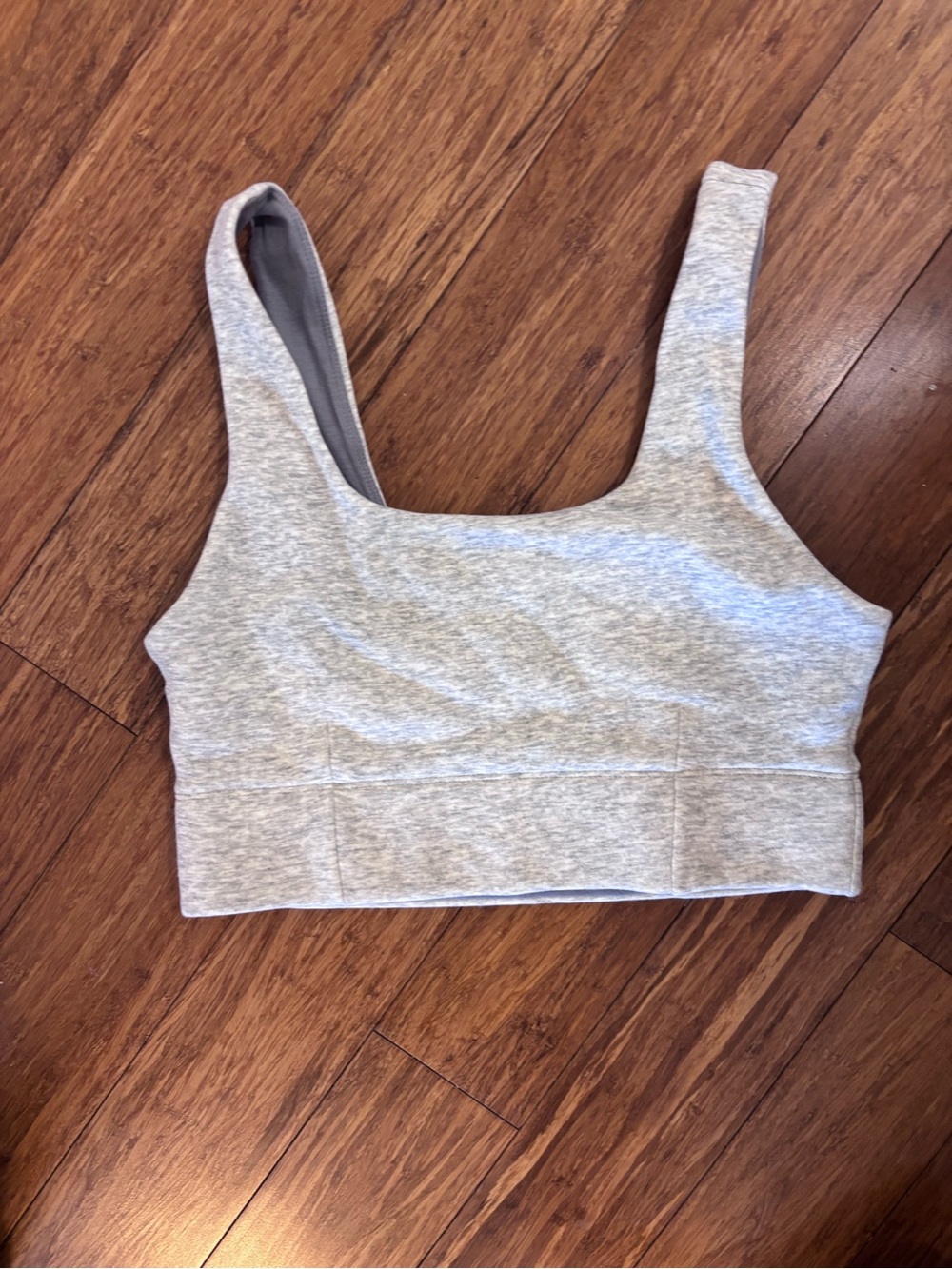 Fabletics Heather Super Soft Gray Sports Bra